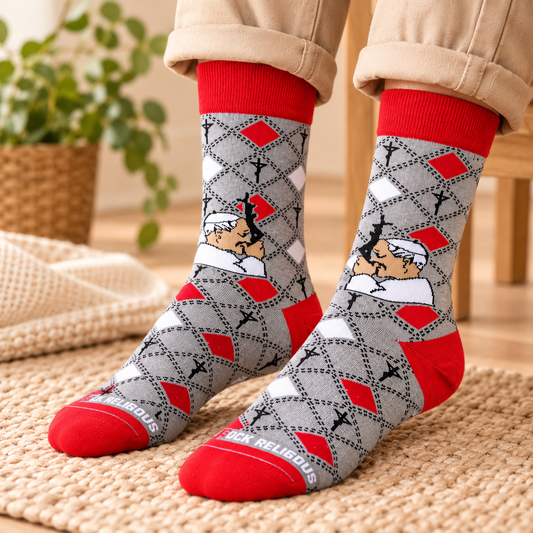 Pope John Paul II Catholic Religious Socks – Fun Saint Novelty Socks