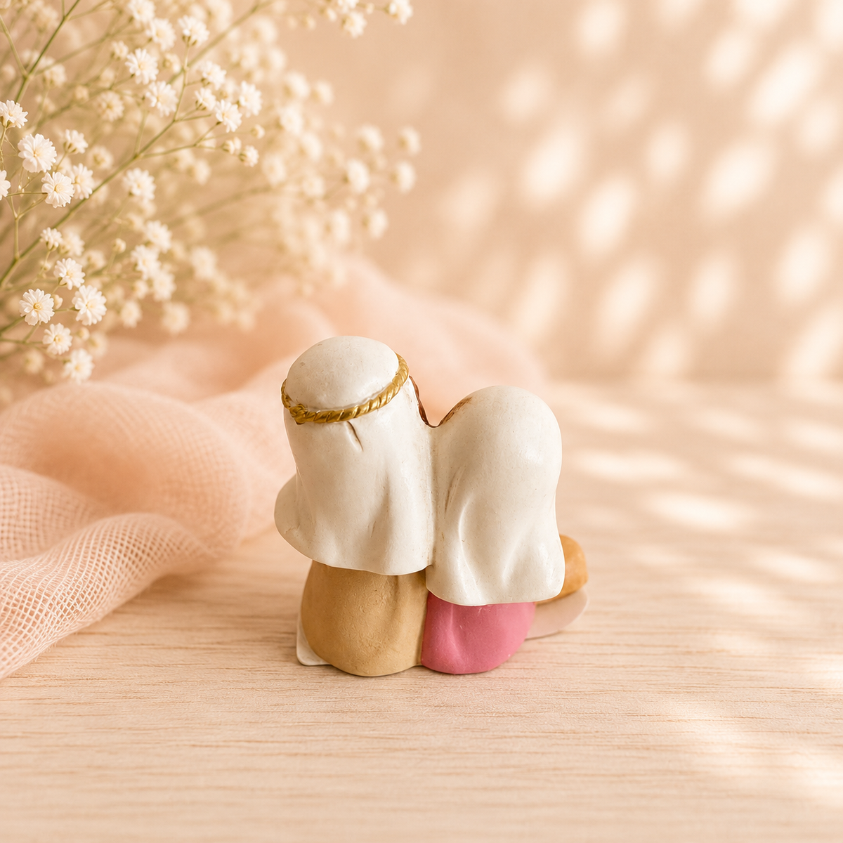 Mini Nativity Set Statue – 1 Inch Chibi Holy Family Figurine for Christmas