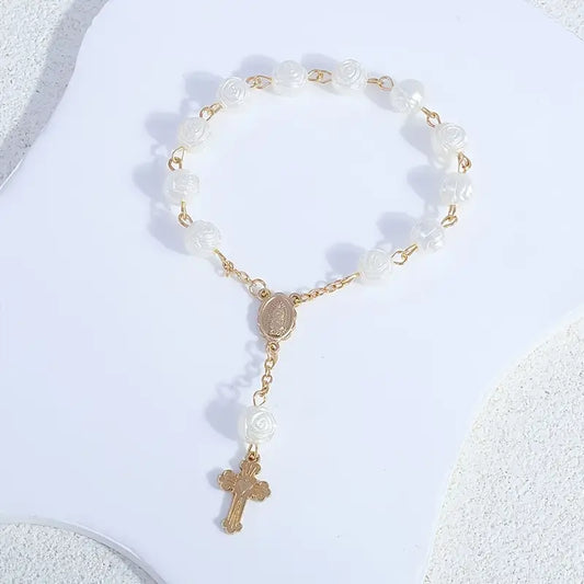 Vintage Denario Cross Bracelet- Purse Little Rosary