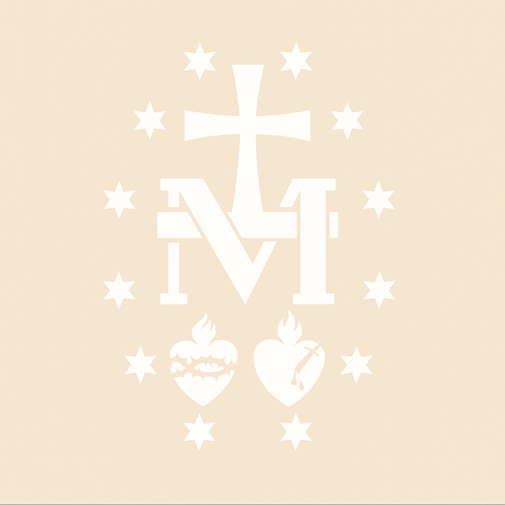 Miraculous Medal Vinyl Window Car Sticker-White