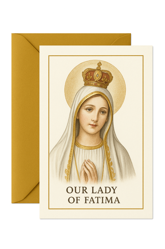 Mother Mary of Fatima Catholic Cards with Envelops