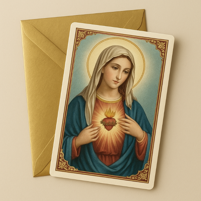 Immaculate Heart of Mary Catholic Cards with Envelops