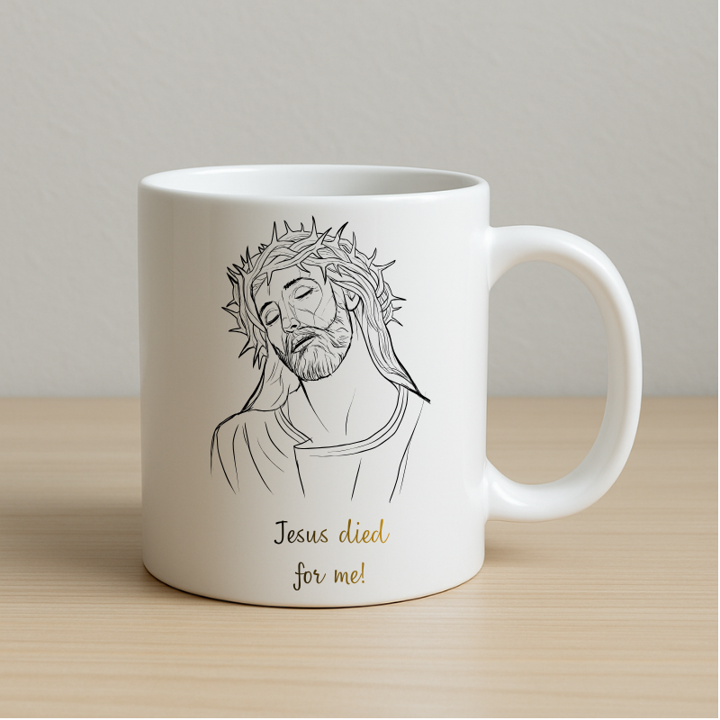 Jesus died for me. Mug