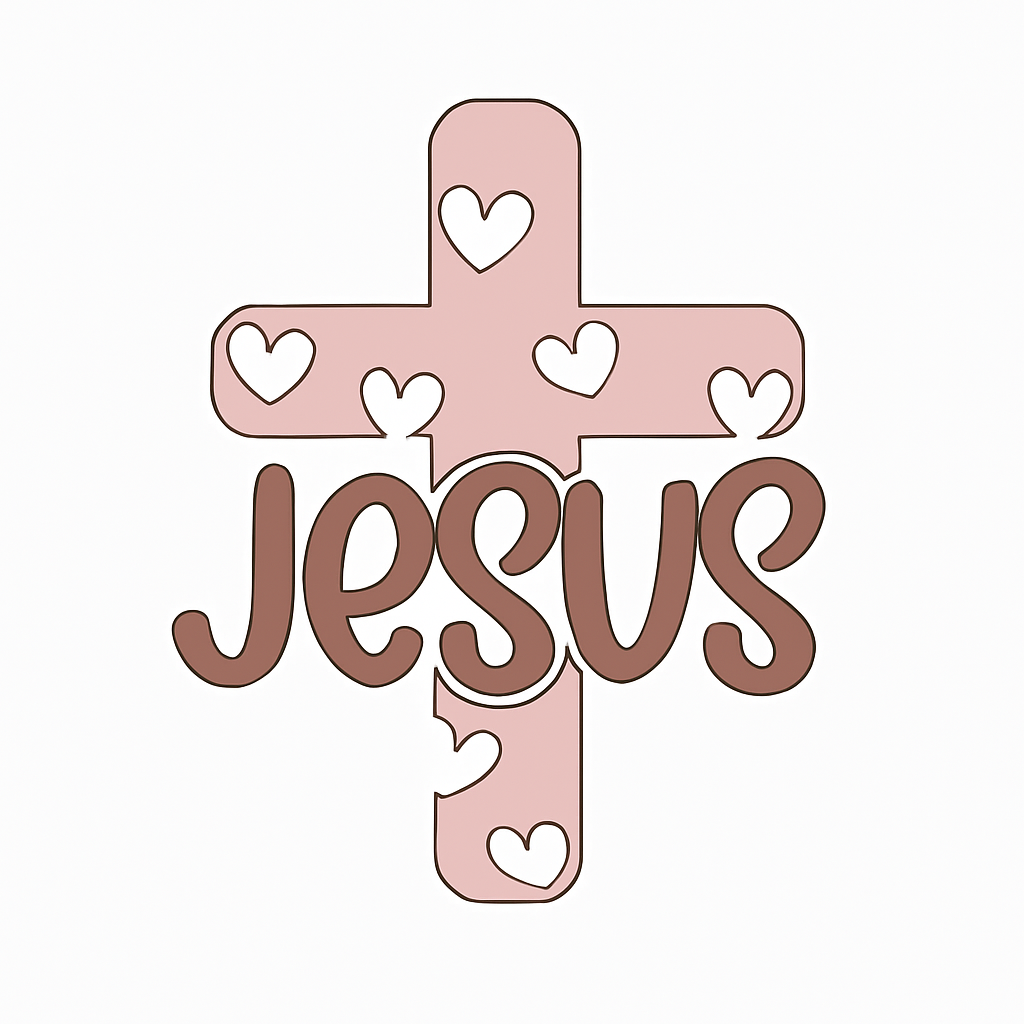 Vinyl Window Car Sticker- Jesus Hearts