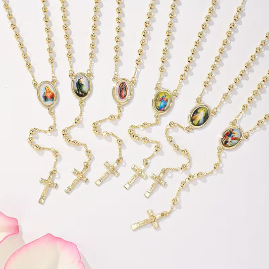 Golden Rosary - Car, neck