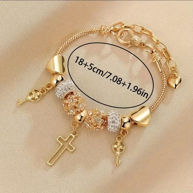 St Peter's Heart and Cross Bracelet