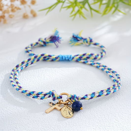 Catholic String  Bracelets - Blue