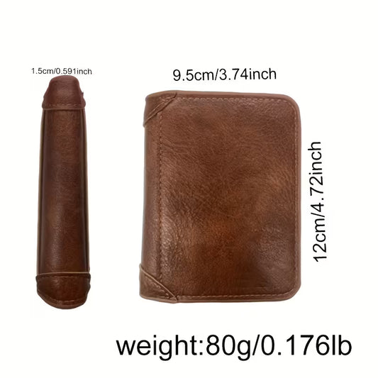 Vintage Men'S Genuine Leather Wallet