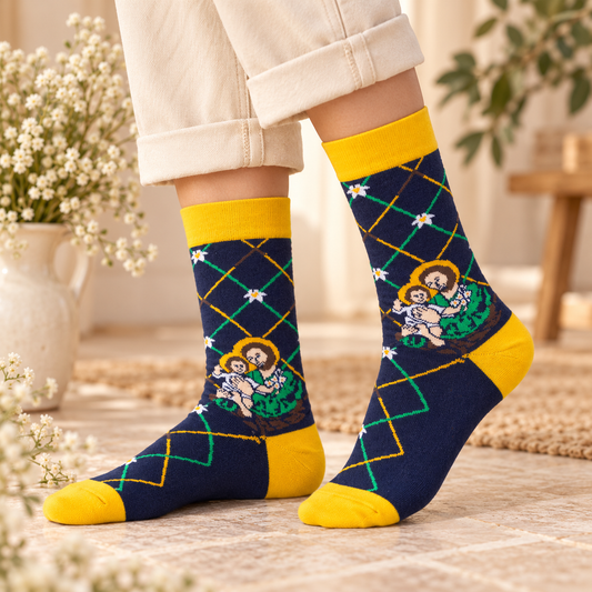 St. Joseph Catholic Religious Socks – Fun Saint Novelty Socks
