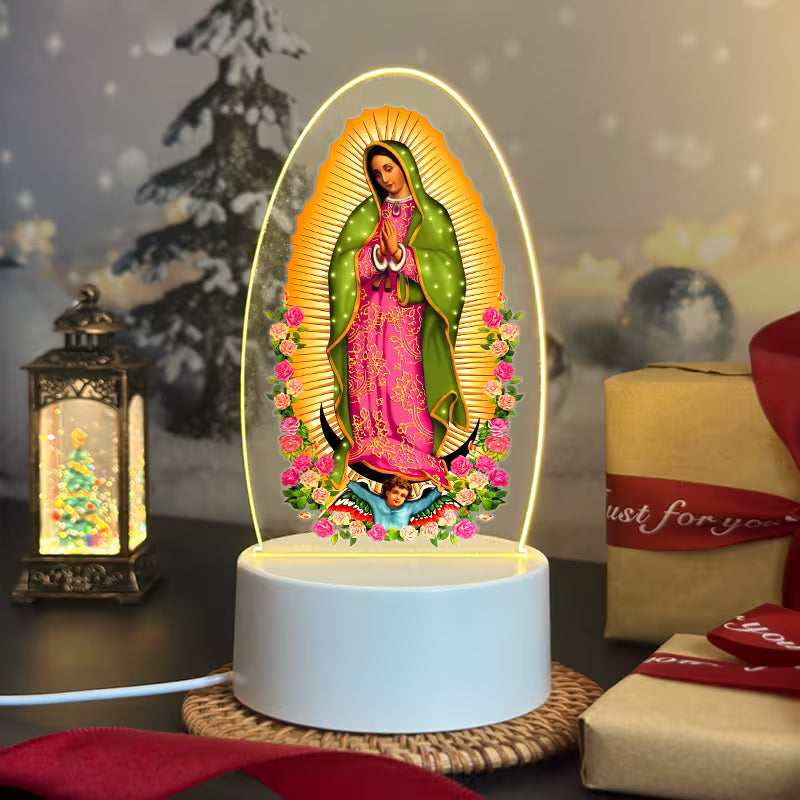 1pc Our Lady of Guadalupe Acrylic LED Night Light Lamp