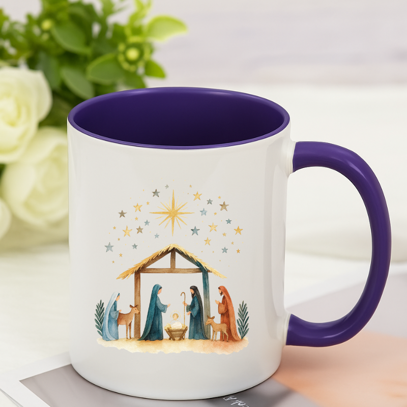 1 Mug Scene of Jesus' Birth Picture UV DTF