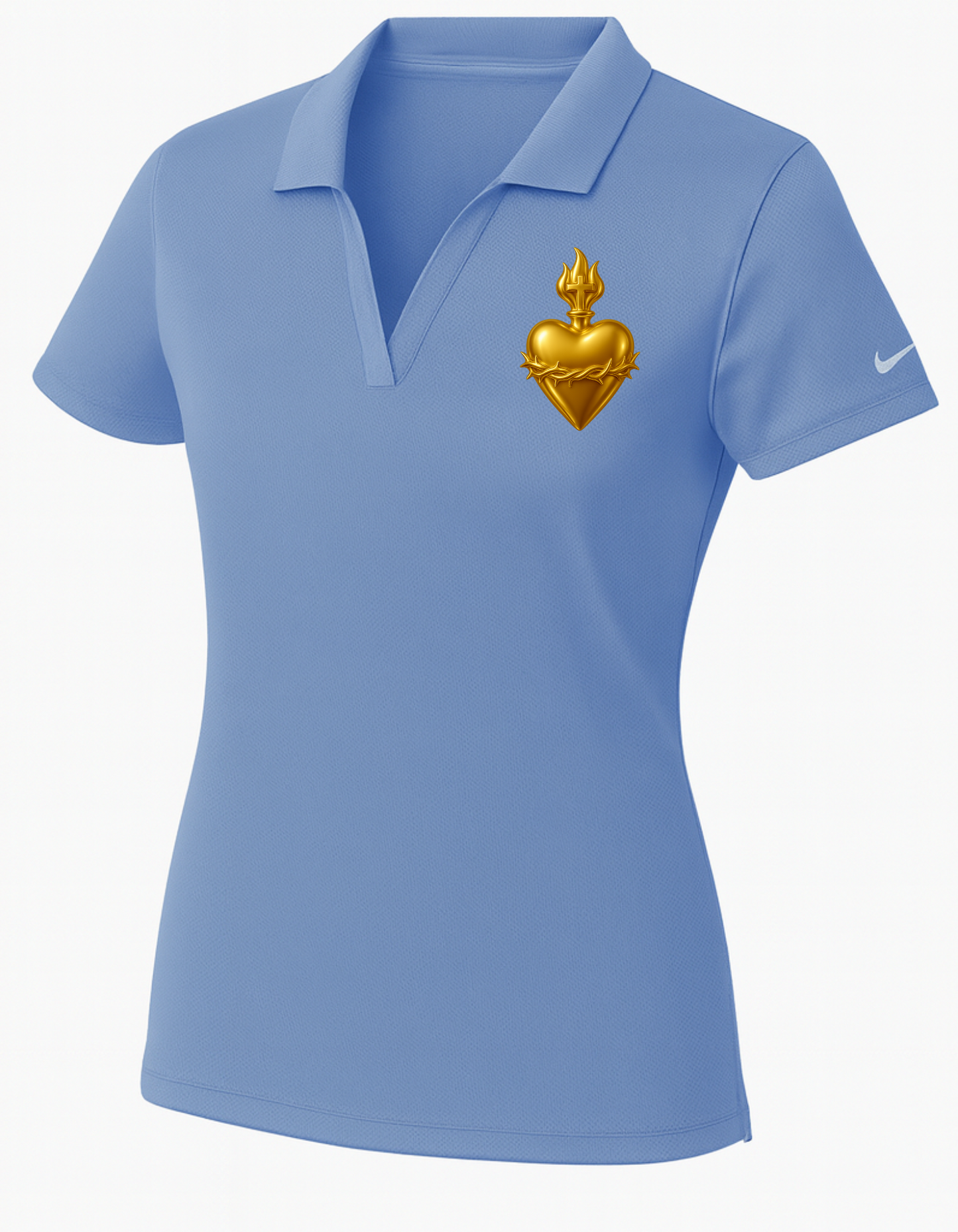 Sacred Heart of  Jesus Nike Polo Dri-Fit T-Shirt Catholic