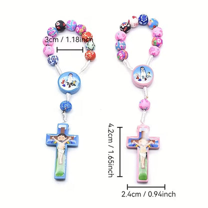 Kids Cross Pendant Small Rosary - Denario