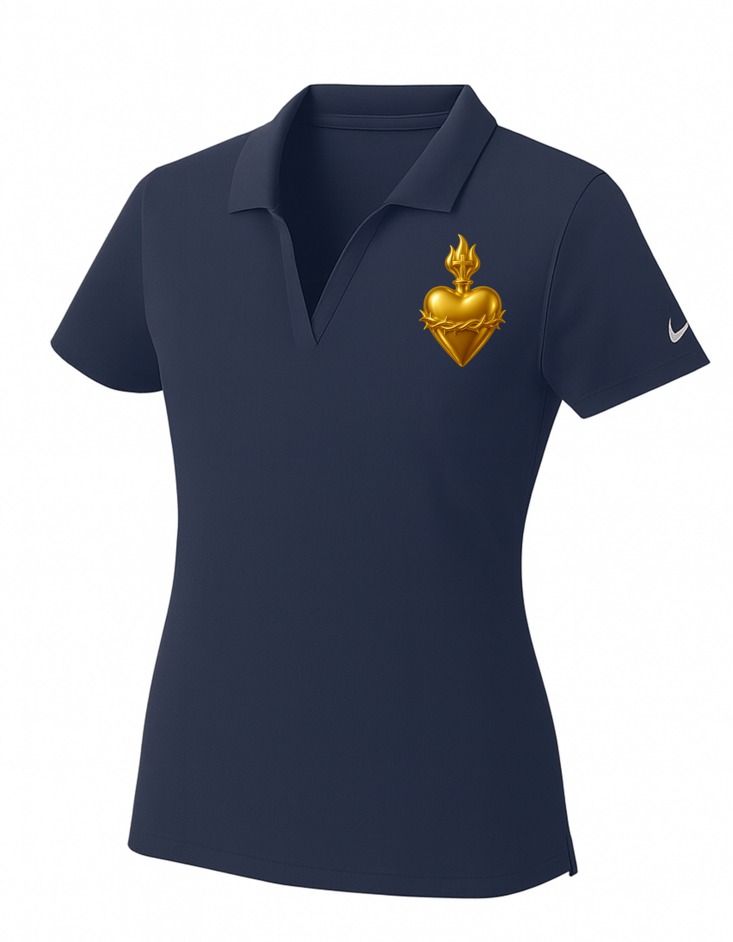 Sacred Heart of  Jesus Nike Polo Dri-Fit T-Shirt Catholic