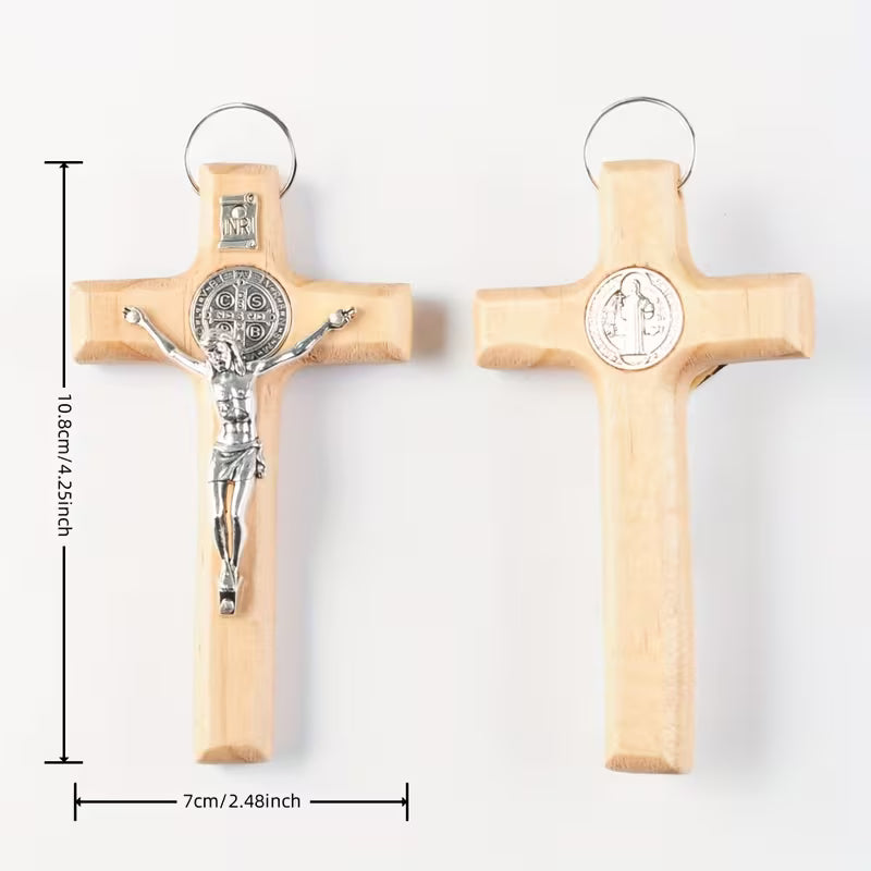 1pc Wall-Mounted Cross, Suitable for Bedroom and Living Room