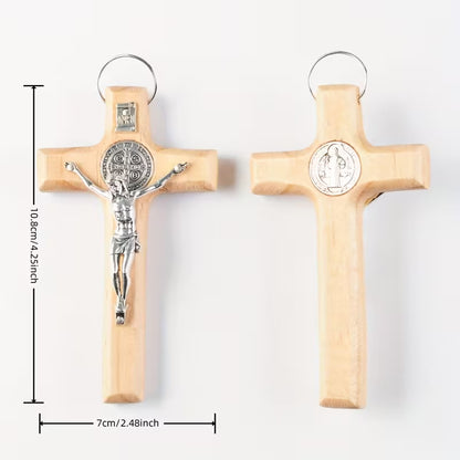 1pc Wall-Mounted Crucifix Cross, Suitable for Bedroom and Living Room