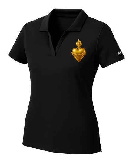 Sacred Heart of  Jesus Nike Polo Dri-Fit T-Shirt Catholic
