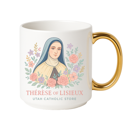 Christian Golden handle ceramic creative mug