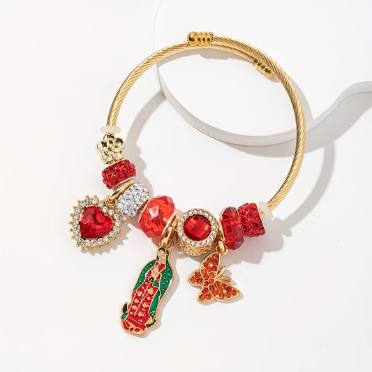 Adjustable Stainless Our Lady of Guadalupe Religious Bracelet