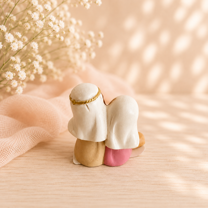 Mini Nativity Set Statue – 1 Inch Chibi Holy Family Figurine for Christmas