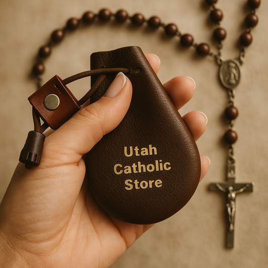 Rosary Pouch & Wood Rosary