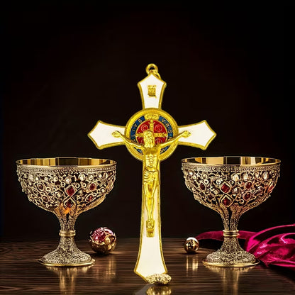 pc St, Benedict Enamel Wall Crucifix