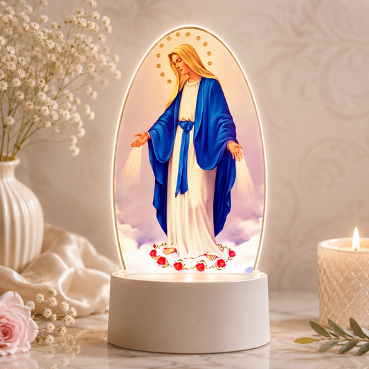 1 pc Our Lady of Grace Virgin Mary LED Night Light Lamp