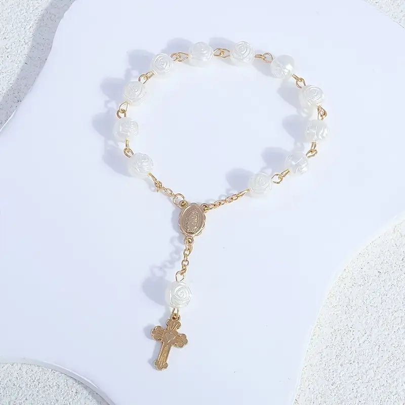 Vintage Cross Pendant Bracelet- Denario