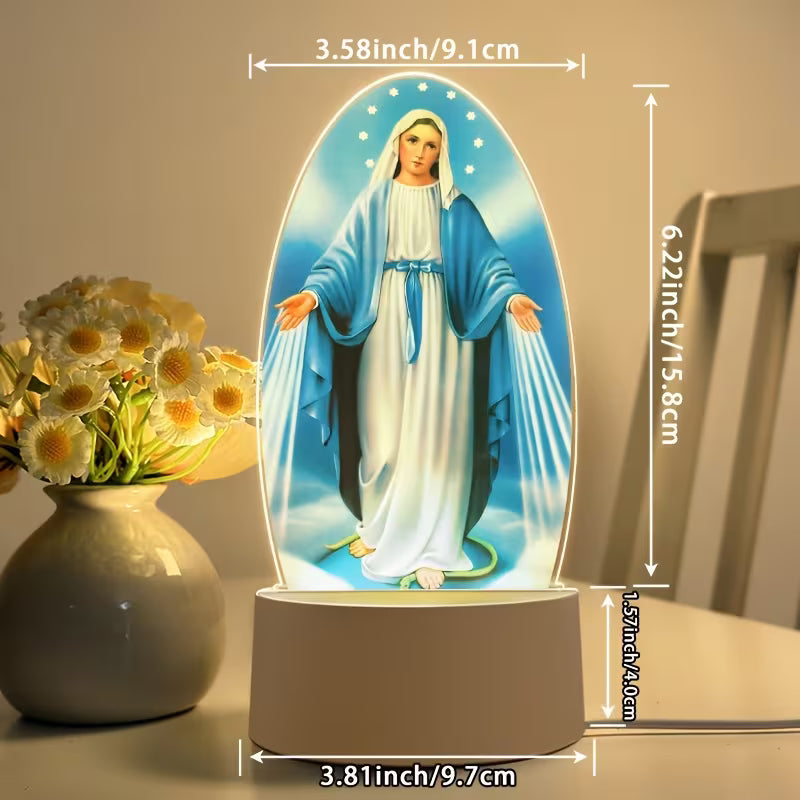 Style 2 Miraculous Medal Virgin Mary LED Night Light Lamp