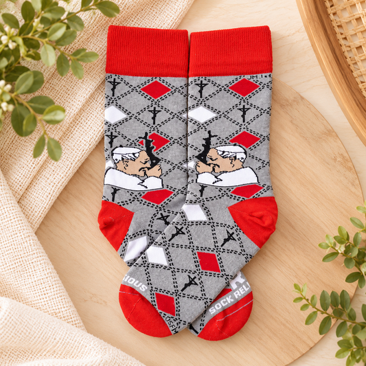Pope John Paul II Catholic Religious Socks – Fun Saint Novelty Socks