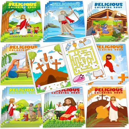 Package Mini Catholic Coloring Book + Box of Crayons