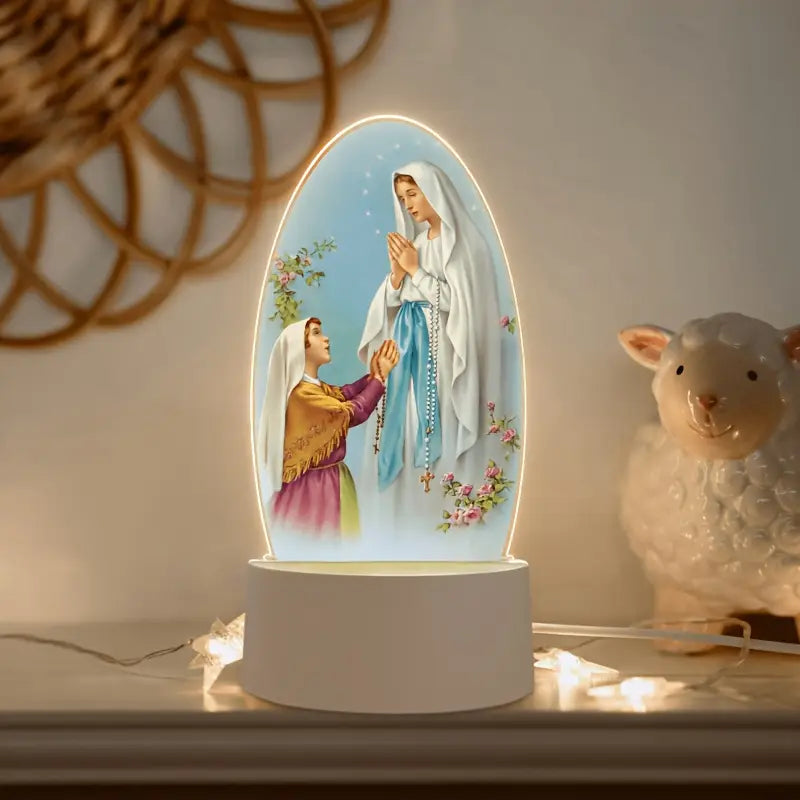 1pc Lourdes Virgin Mary Night Lamp