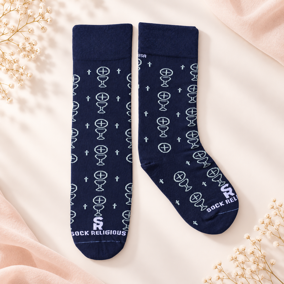 Holy Communion Catholic Religious Socks – First Communion Novelty Socks