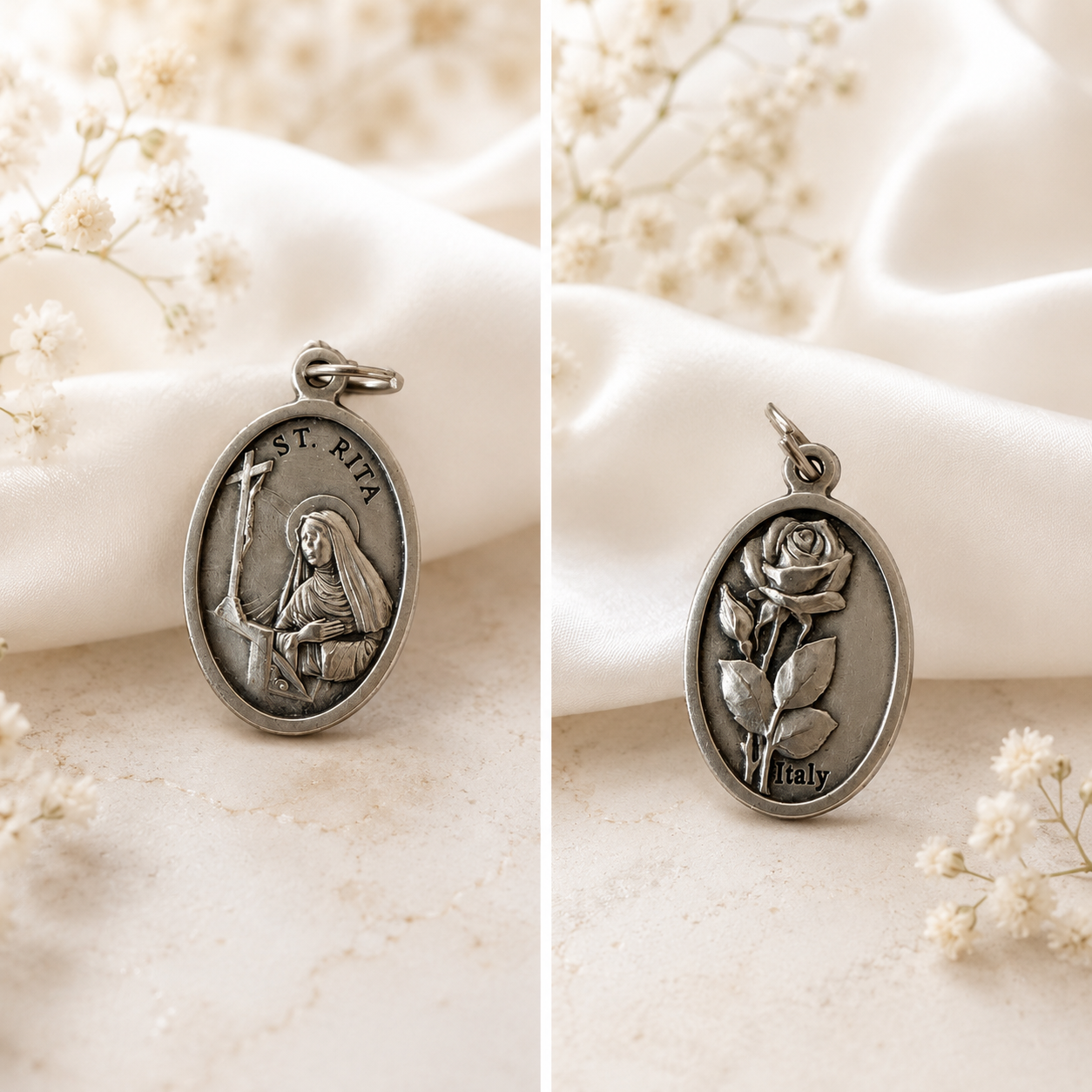 St. Rita Italy Medal 1 inch