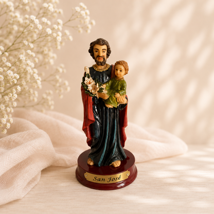 St. Joseph Resin Statue – 4.5 Inch Catholic Home Décor Figurine