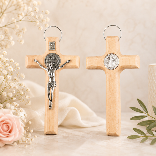 1pc Wall-Mounted Crucifix Cross, Suitable for Bedroom and Living Room