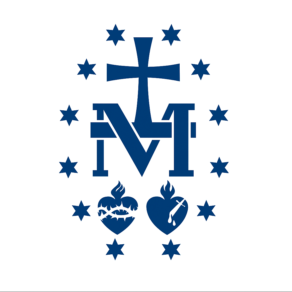 Miraculous Medal Vinyl Window Car Sticker- Blue