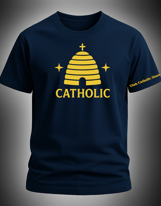 Utah State Flag Cotton Catholic T-Shirts