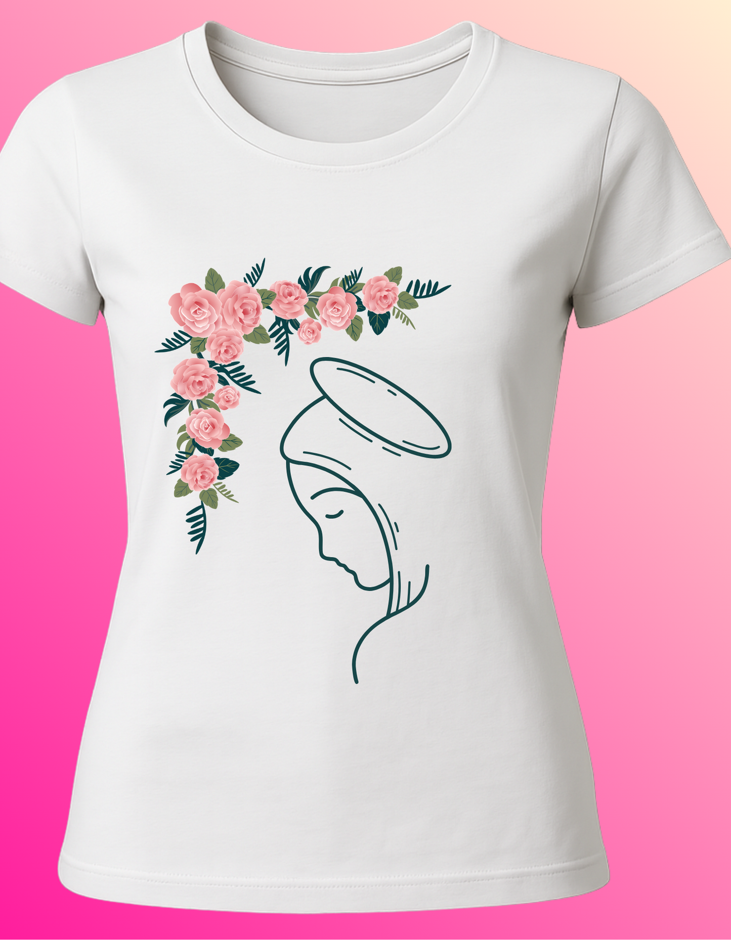 Marian  Cotton Women's T-Shirt Catholic