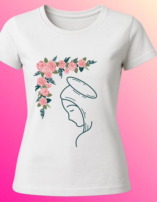 Marian  Cotton Women's T-Shirt Catholic