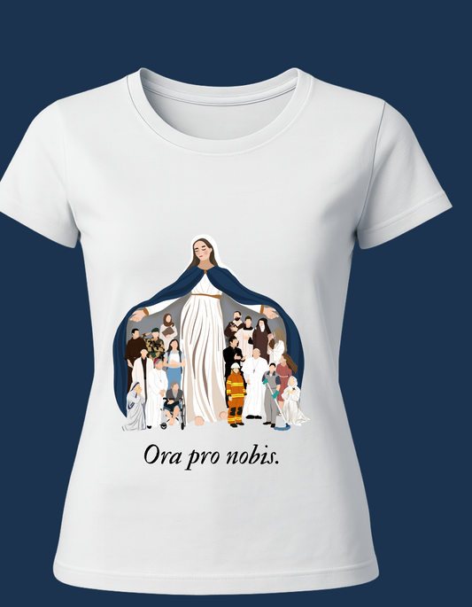 Marian  Cotton Women's T-Shirt Catholic