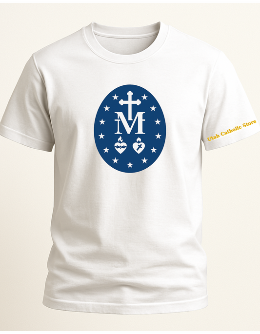 Miraculos Medal Cotton Catholic T-Shirts