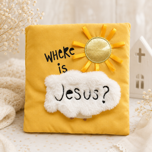 Where Is Jesus? Quiet Book – Catholic Interactive Book for Babies & Toddlers