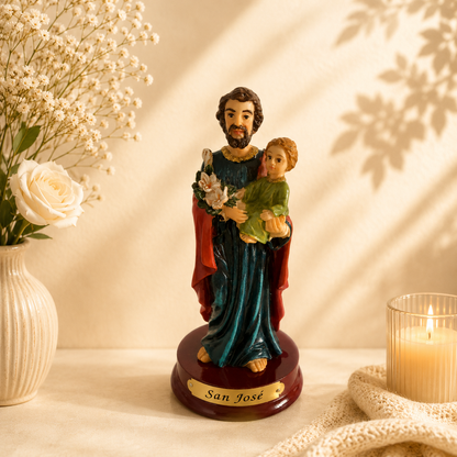 St. Joseph Resin Statue – 4.5 Inch Catholic Home Décor Figurine