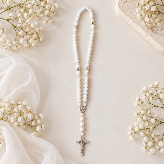 White Long Rosary
