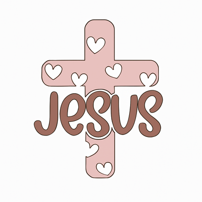 Vinyl Window Car Sticker- Jesus Hearts