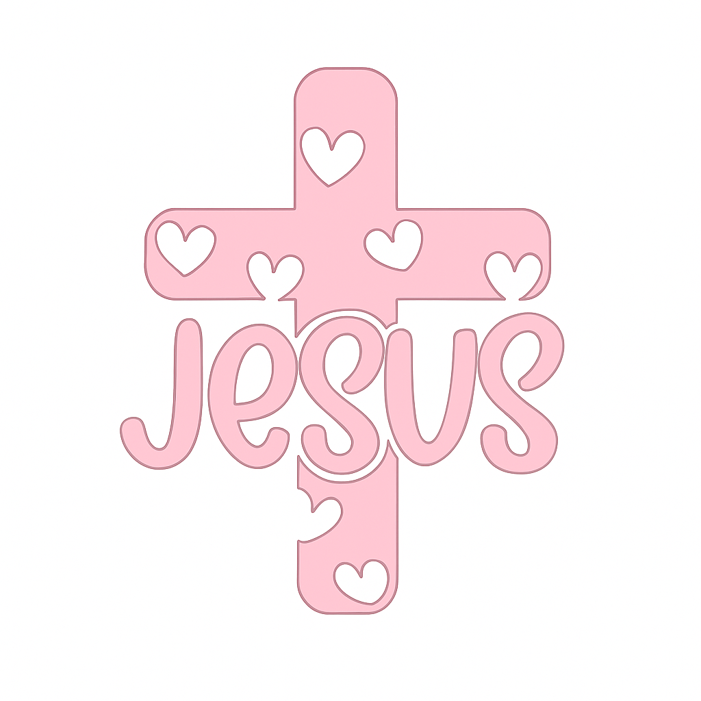 Vinyl Window Car Sticker- Jesus Hearts