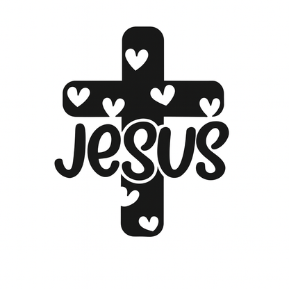Vinyl Window Car Sticker- Jesus Hearts