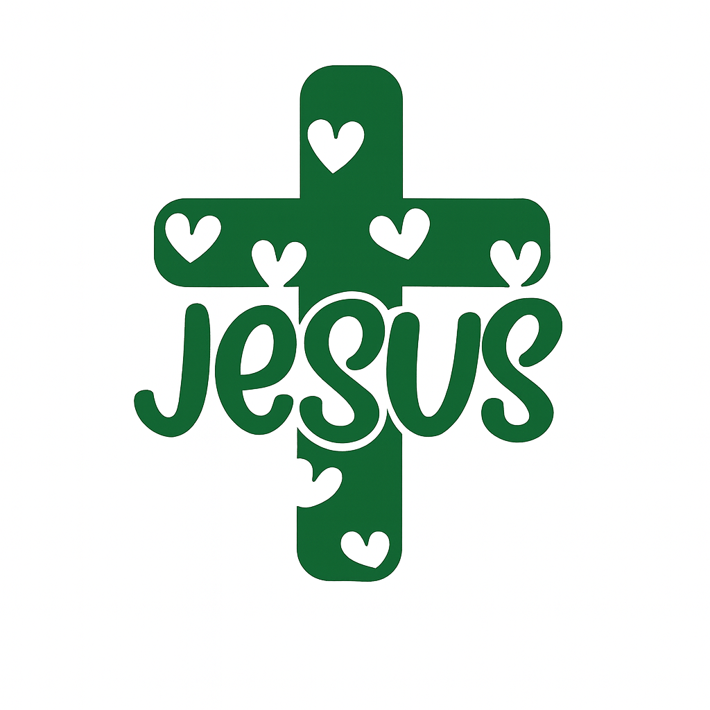 Vinyl Window Car Sticker- Jesus Hearts
