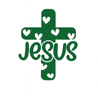 Vinyl Window Car Sticker- Jesus Hearts